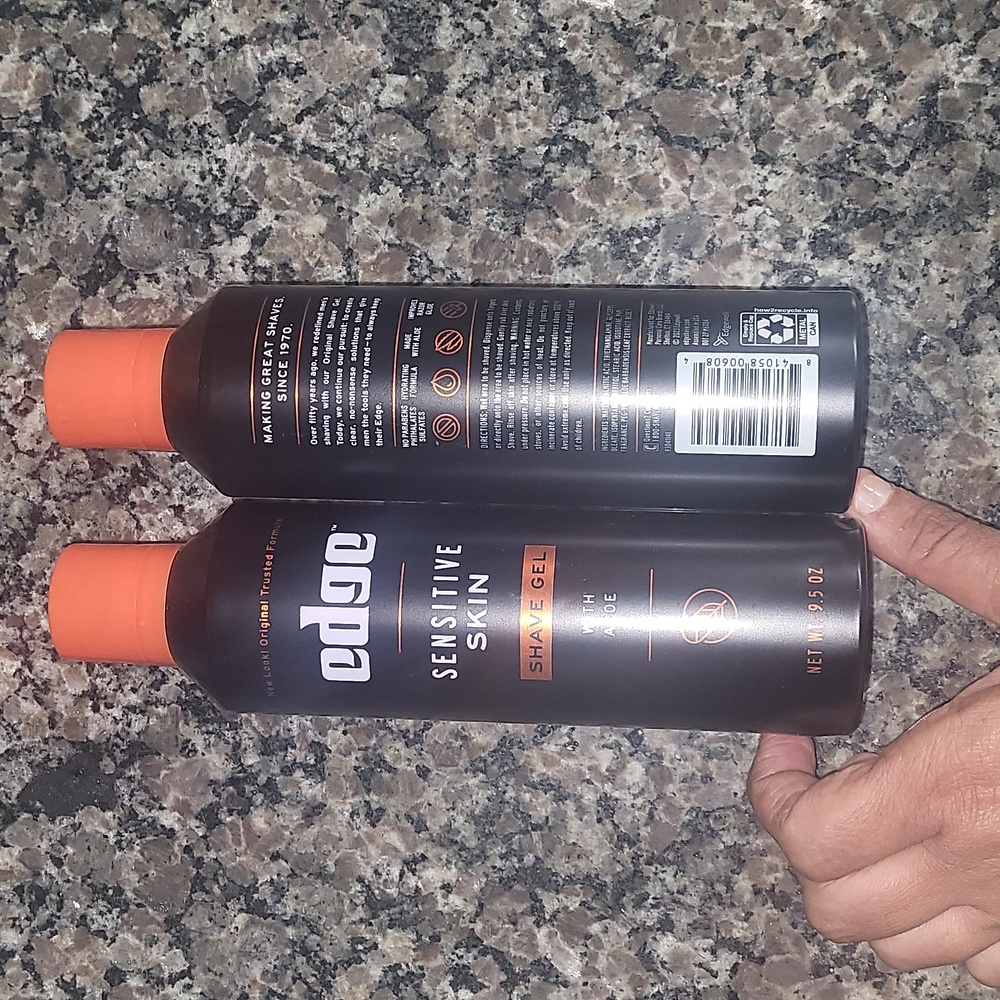 Lot of 2 EDGE sensitive Skin shave Gel with aloe new each 9.5 fl oz.